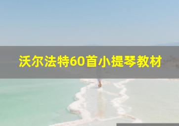 沃尔法特60首小提琴教材