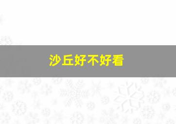 沙丘好不好看