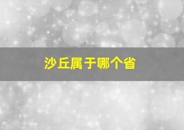 沙丘属于哪个省