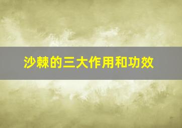 沙棘的三大作用和功效