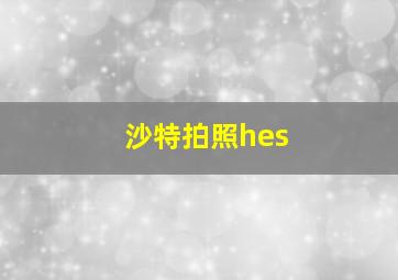 沙特拍照hes