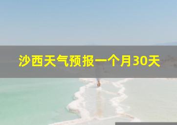 沙西天气预报一个月30天