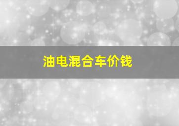 油电混合车价钱