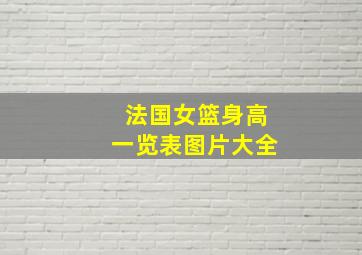 法国女篮身高一览表图片大全