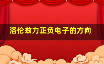 洛伦兹力正负电子的方向