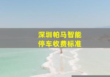 深圳帕马智能停车收费标准