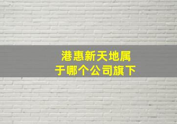 港惠新天地属于哪个公司旗下