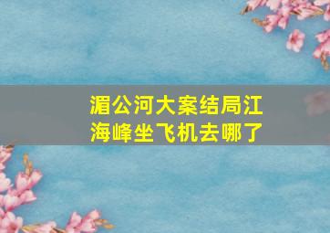 湄公河大案结局江海峰坐飞机去哪了