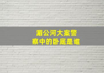 湄公河大案警察中的卧底是谁