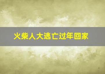 火柴人大逃亡过年回家