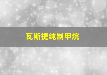 瓦斯提纯制甲烷