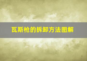 瓦斯枪的拆卸方法图解