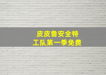 皮皮鲁安全特工队第一季免费