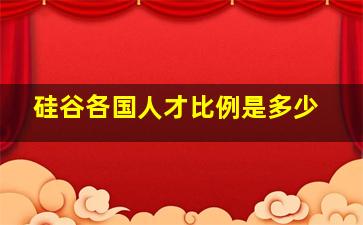 硅谷各国人才比例是多少