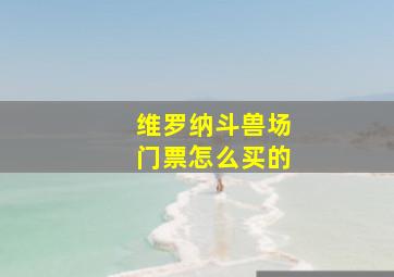 维罗纳斗兽场门票怎么买的