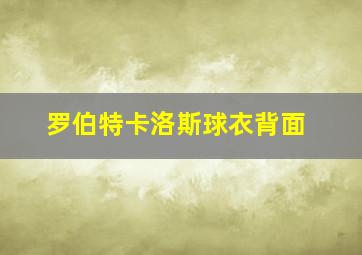 罗伯特卡洛斯球衣背面