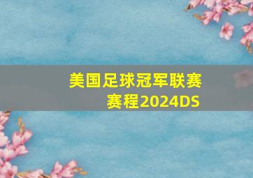 美国足球冠军联赛赛程2024DS