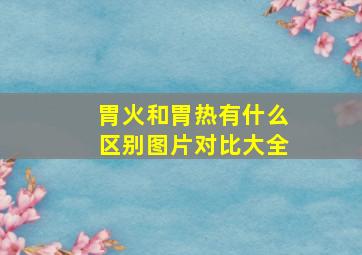 胃火和胃热有什么区别图片对比大全