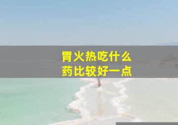 胃火热吃什么药比较好一点