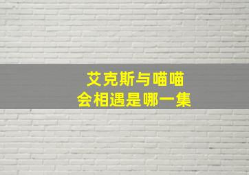 艾克斯与喵喵会相遇是哪一集