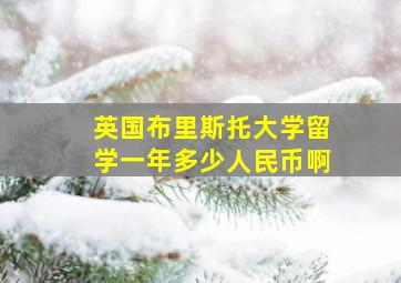 英国布里斯托大学留学一年多少人民币啊