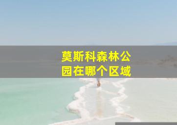 莫斯科森林公园在哪个区域