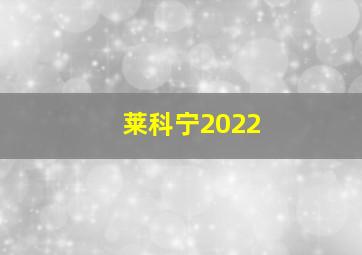 莱科宁2022