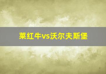 莱红牛vs沃尔夫斯堡