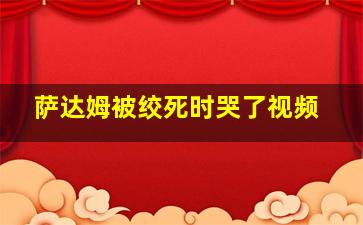 萨达姆被绞死时哭了视频