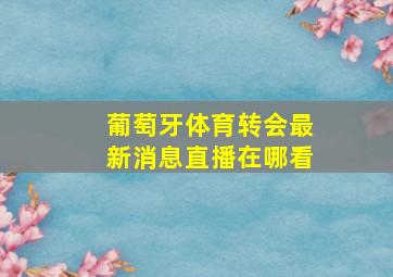 葡萄牙体育转会最新消息直播在哪看