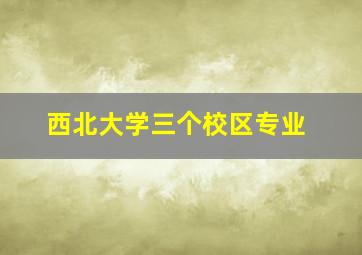 西北大学三个校区专业