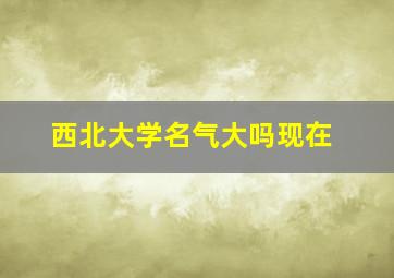 西北大学名气大吗现在