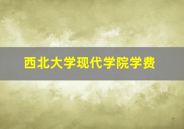 西北大学现代学院学费