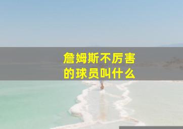 詹姆斯不厉害的球员叫什么