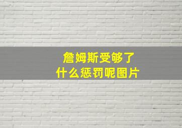 詹姆斯受够了什么惩罚呢图片