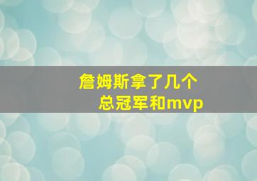 詹姆斯拿了几个总冠军和mvp