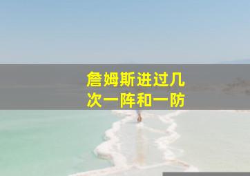 詹姆斯进过几次一阵和一防