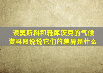 读莫斯科和雅库茨克的气候资料图说说它们的差异是什么