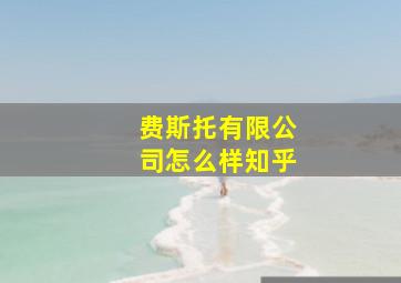 费斯托有限公司怎么样知乎