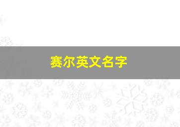 赛尔英文名字