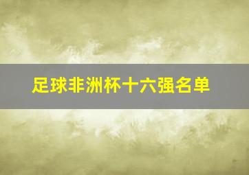 足球非洲杯十六强名单