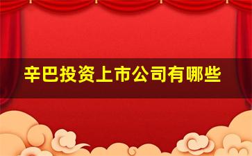 辛巴投资上市公司有哪些