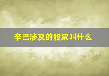 辛巴涉及的股票叫什么