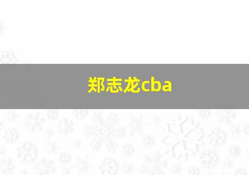 郑志龙cba