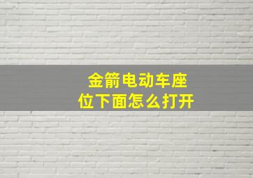 金箭电动车座位下面怎么打开