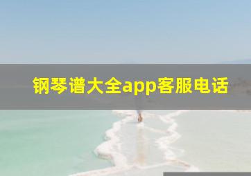 钢琴谱大全app客服电话