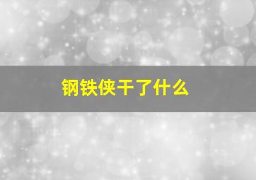 钢铁侠干了什么