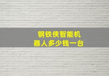 钢铁侠智能机器人多少钱一台