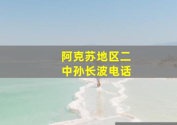 阿克苏地区二中孙长波电话