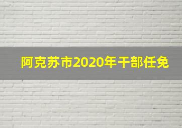 阿克苏市2020年干部任免